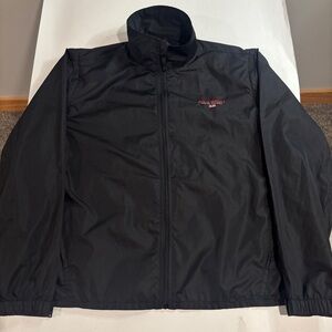 Vintage Polo Sport Ralph Lauren Spell Out USA Flag Windbreaker Jacket 90s L